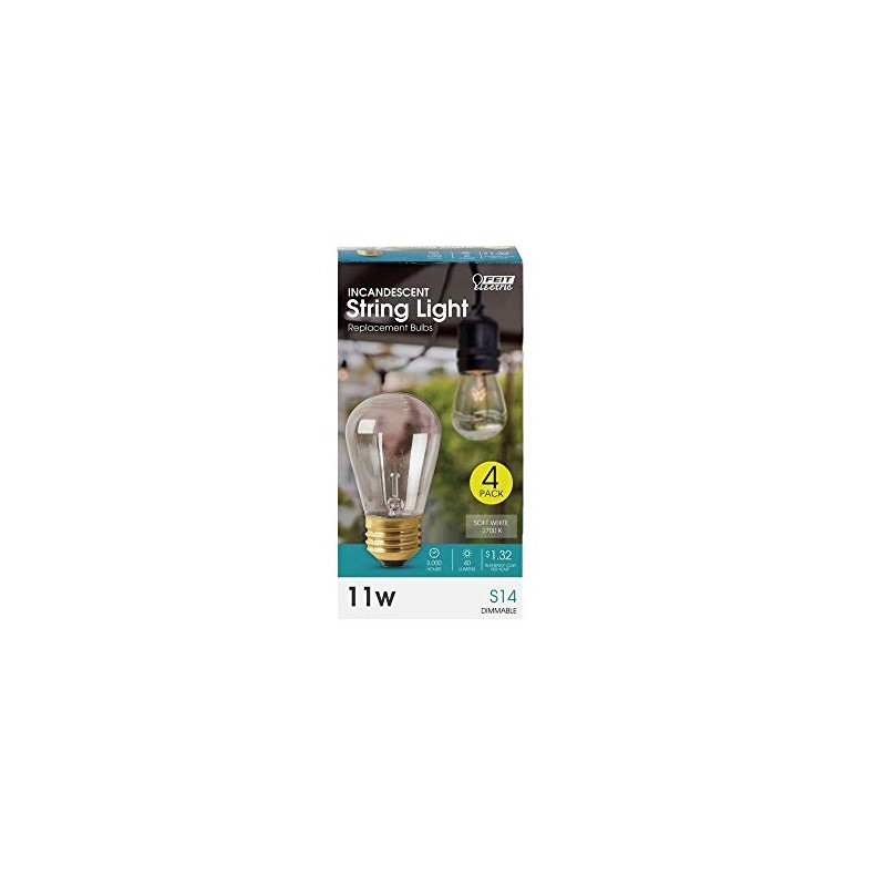 Feit Electric 11Watt S14 2700K 40 Lumen Incandescent String Light