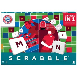 Mattel Games HCK88 Scrabble FC Bayern Munich Bundesliga Edition, Family Board Game with Glossary of Local Words & Slang, Gift for Teenagers, Adults or Families, Game Night