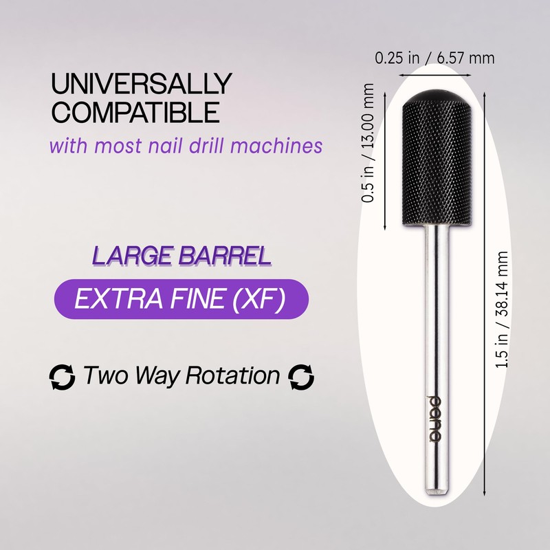 PANA 3/32" Large Smooth Round Top Safety Carbide Nail Drill