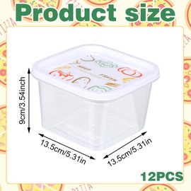 LIANGMIDA Pizza Dough Proofing Box - Set of 12 Stackable Dough Proofing Container with Lid for Family Size Dough