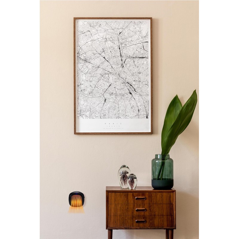 Good Housekeeping Wall-Mount Indoor Mini Space Heater w/ Thermostat &