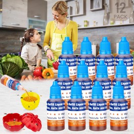 Fruit Fly Trap Refills Liquid Only 12 Pack,Fruit Fly Gnat Traps Indoors for Home,Fruit Fly Trap Refills Liquid,Ready-to-Use Fruit Fly and Gnat Traps Killer for Indoors,Kitchen