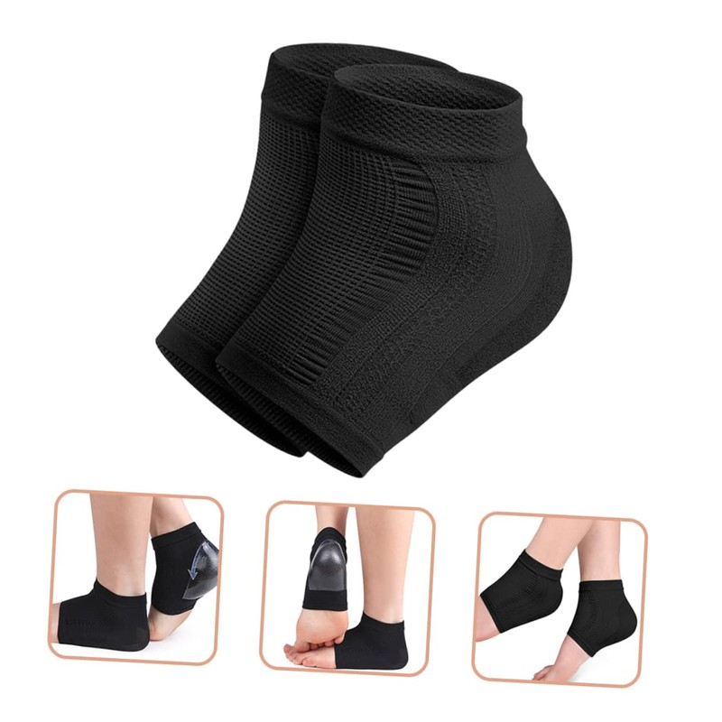 Healvian 8pairs Moisturizing Gel Heel Socks Breathable Heel Protectors for