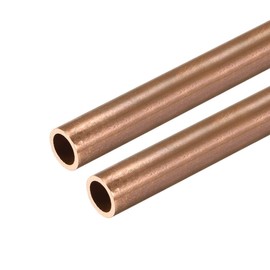 TA-VIGOR 2Pcs Copper Round Tube, 8mm OD 1mm Wall Thickness 300mm Long Straight Pipe Tubing for Hobbies, Crafts, Building Models, Building Decorations, Frames, Industrial, Gardening Products