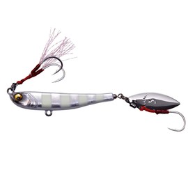 Megabass MAKIPPA Metal Jig, 0.4 oz (10 g), Glow Zebra