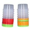 12 Sets 1 Cup Containers 8oz Stackable Reusable Round Plastic