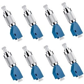 8Pcs FC Male to LC Female Adapter Fiber Optic Connector FTTH Adaptor Convertor for Visual Fault Locator Single Mode 9/125um Optical Adapter for VFL