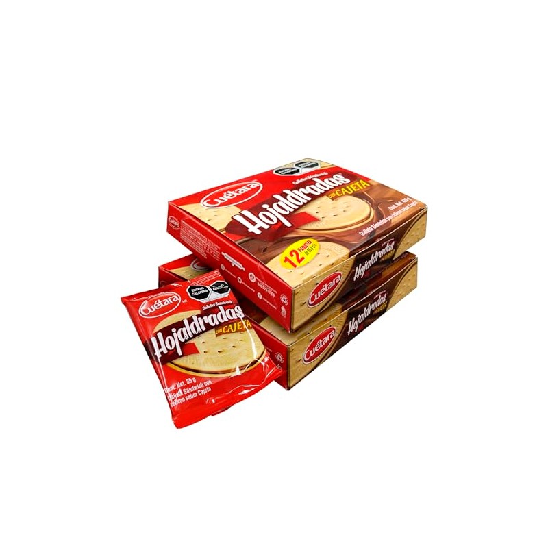 Farvisan Pack de Galletas Sandwich Hojaldradas (galleta maria) con Relleno