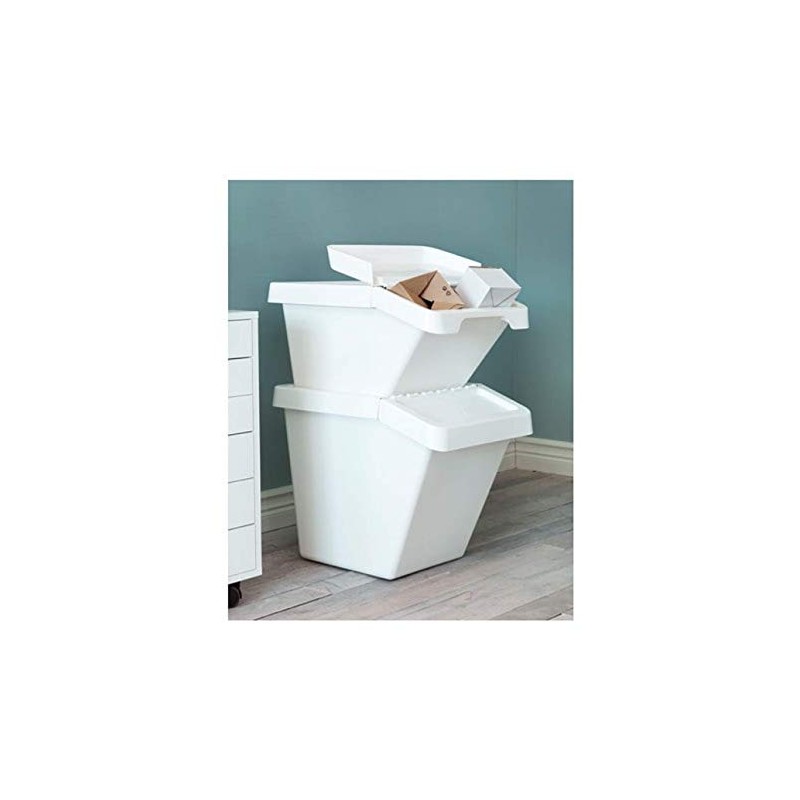 IKEA Sortera Recycling Bin with Lid White 702.558.99 Size 16