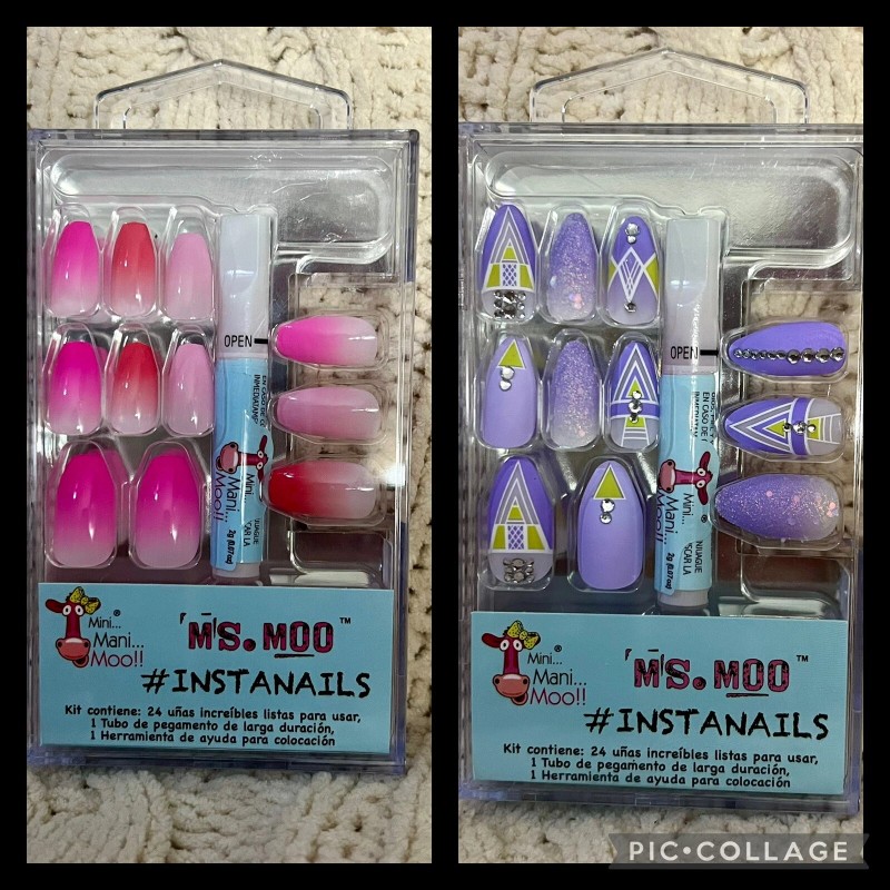 Ms. Moo Instagram Nails Ms. Moo Instanails Glue On Pink/Red
