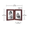 Malden Double Vertical 5x7 Picture Frame - Wide Real Wood