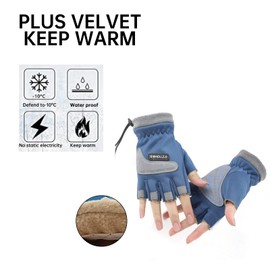 YAMEIZE Kids Sport Half Finger Gloves - Anti-Slip Outdoor Cycling Biker Breathable Gloves for Boys Girls