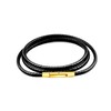 Findout 3mm Black Waterproof Braided Leather Wax Rope Chain Necklace