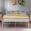 VECELO 14 inch Queen Bed Frame White Beds Metal Platform