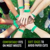 100 WristCo Pantone Green Tyvek Wristbands for Events - Comfortable