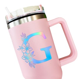 3 x Monogram Letter, Initial Decal, Single Letter Monogram, Vinyl Decal for Tumbler, Floral Alphabet Sticker, Botanical Alphabet Vinyl Decal, Last Name Vinyl Initial Decal, Set of 3