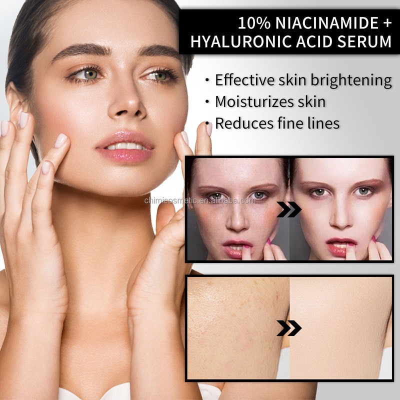 Nicotinamide Hyaluronic Acid Face Serum for Dry Skin Hydrating Brightening
