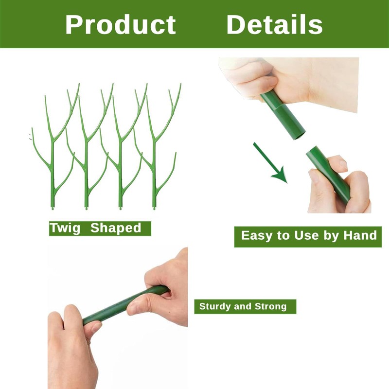 12 Pack Stackable Monstera Plant Support Stakes, Climbing Plants Support