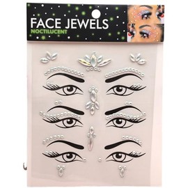 HZXINYI Glitzersteine Gesicht - Edelsteine Temporäre Tattoos Glitzer Gesicht Strasssteine, Glitzer Steine zum Aufkleben Gesicht, Festival Glitzer Steine Gesicht Selbstklebend für Party, Stil 5