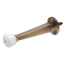 Liberty Premium Door Stop Metal Solid Rigid Door Stopper Brushed 3" (Antique Brass, 48 Pack)