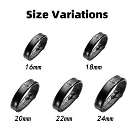 Jumpsunfun Leather Watch Straps Keeper, 4 Pack Replacement Loops Fastener Ring, Compatible with 14mm Watch Bands Black