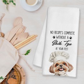 BAYOGITA Shih Tzu Gifts Kitchen Towels Decorative, Shih Tzu Gifts for Women Dish Tea Towels for Kitchen Drying, Dog Mom Pet Lovers Hand Towels for Bathroom Decor, 16x24 Inch