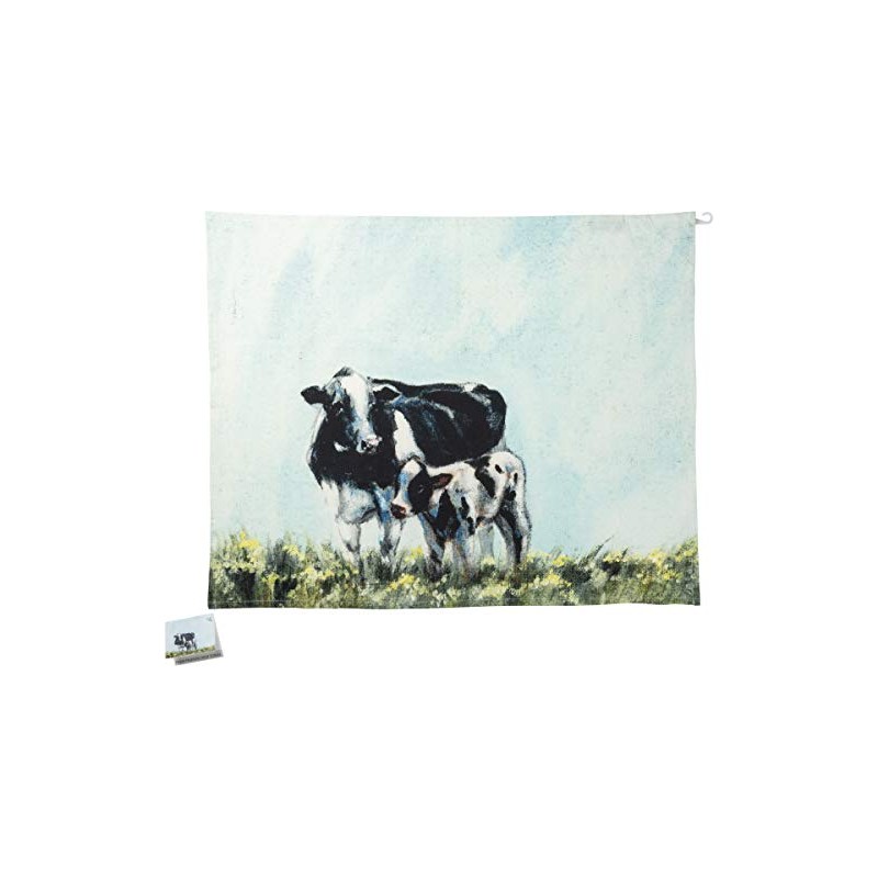 PBK Farmhouse Collection Cotton Dish Towel - Cow and Calf,