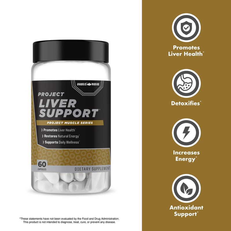 Anabolic Warfare Project Liver Support, Aids Liver Health, Antioxidant Support*