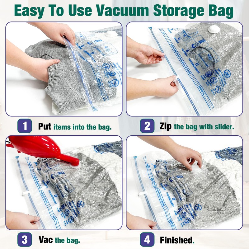 Vacuum Storage Bags, 10 Medium Space Saver Vacuum Seal Bags,