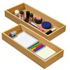 guiogc Desktop organizer, Bamboo storage tray for small tools, For