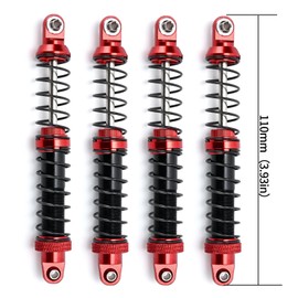 Podazz 4 Piece Shock Absorber Kit 1/10 RC Crawler Car Two Stage Shock Absorber for SCX10 AXI231017 TRX-4 D90 (110mm)