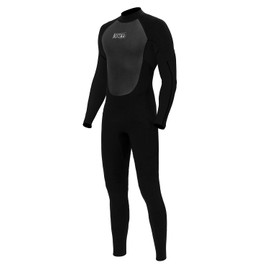 KMT Wetsuit for Men, Mens 3/2mm Wetsuits Full Ultraflex Wet Suits Back Zip Keep Warm in Cold Water High-Elasticity CR Fabric