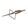 6-1/4" Straight Fiber-Grip Cross-Locking Tweezers with Stand for Soldering Welding
