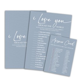 IKFRGN Wedding Shower Game, I Love You Game Cards, 30 Wedding Party Game Cards with 1 Answer Card for Couple-to-Be, Newlyweds, Bride & Groom Funny Activities Supplies & Decorations - B02