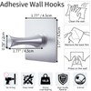DGYB Self Adhesive Hooks for Hanging Set of 4 Adhesive