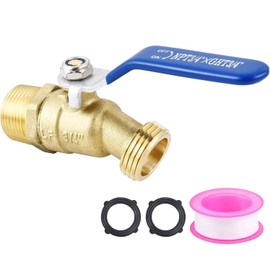Brass 3/4" Hose Bibb, 3/4" Male NPT X Garden Hose Thread Ideal for Gardens, Patios, Boiler Drain，Lead-Free Compliant