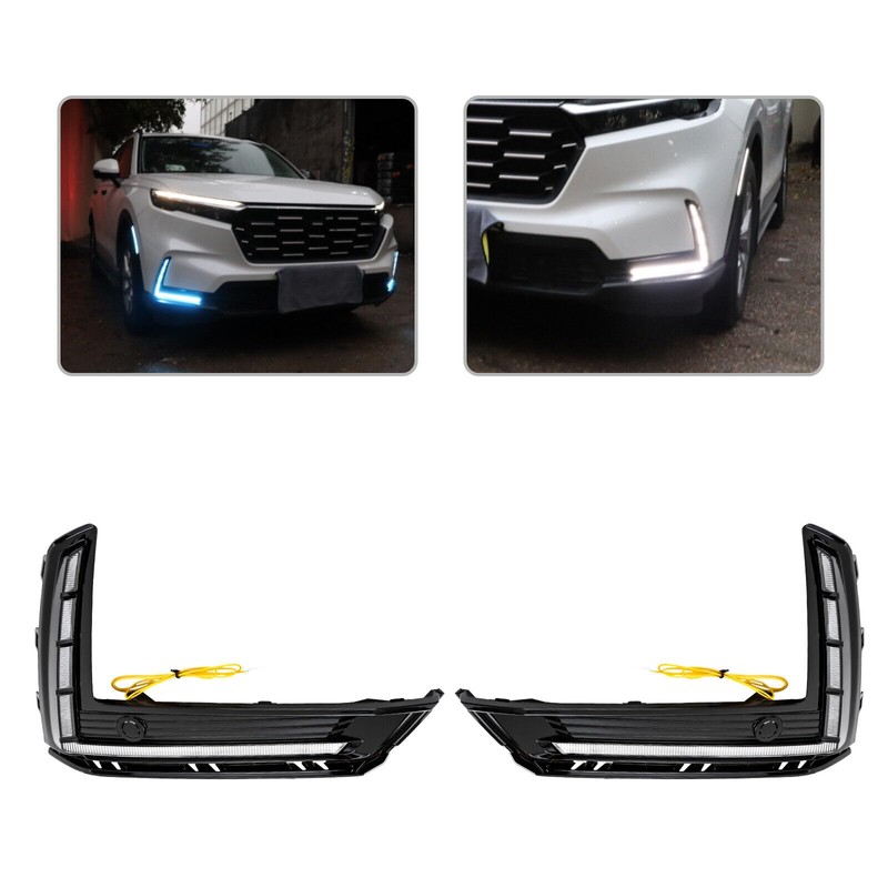 Pair LED Fog Lamp For Honda CR-V CRV 2023-2024 Daytime
