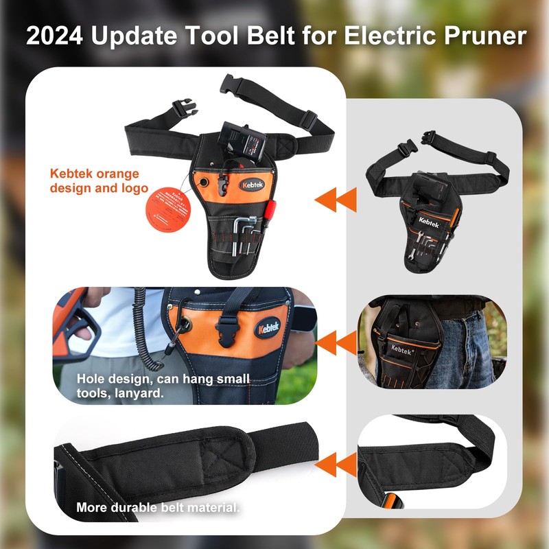 Heavy Duty Construction Tool Belt for Electric Pruning Shear with