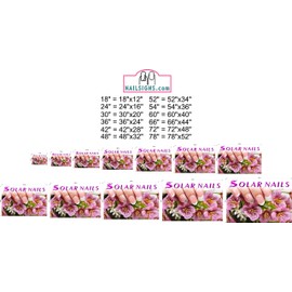 NAILSIGNS.com Solar X Nails Nail Salon Sign Advertising Marketing Décor Horizontal (Photo-Realistic Paper Poster Matte Non-Laminated [Indoors], 24")