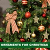 30Pcs Mini Gold Glitter Star Pendant Christmas Tree Hanging Decorations