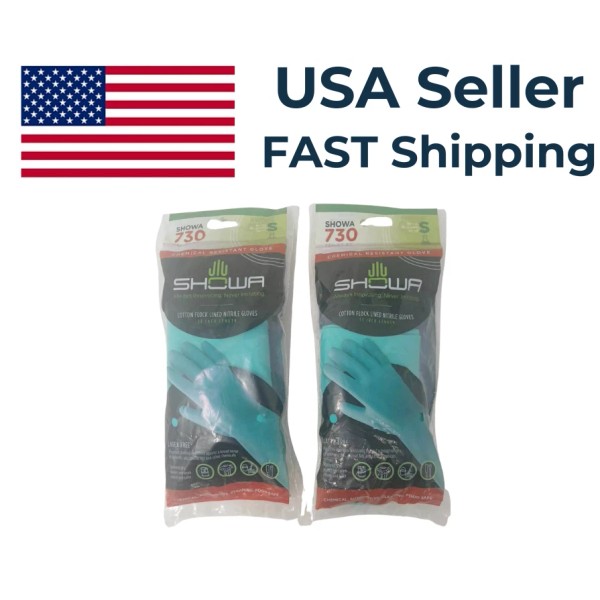 Showa 2 PACK - Showa-Best MFG Chemical Resistant Cleaning Gloves