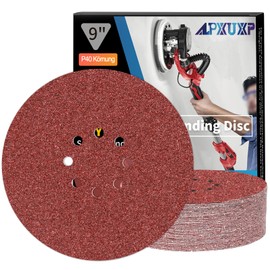 ALPXUXP Sandpaper 225 mm Velcro 40 Grit 8 Hole Sanding Disc for Drywall Sanders Sanding Giraffe Round Sandpaper (Pack of 20)