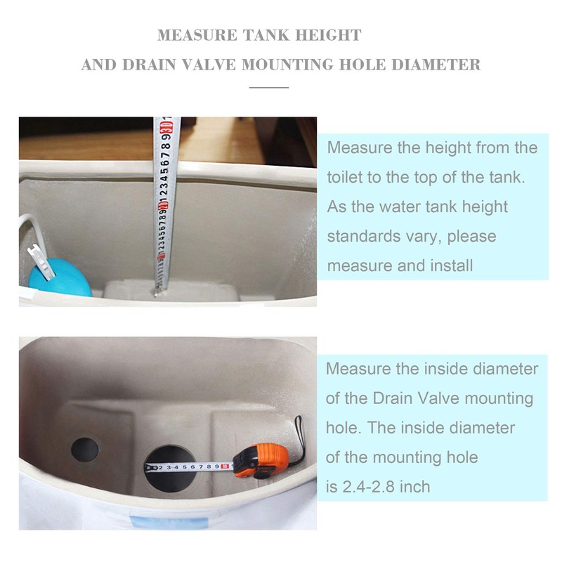 Plastic Toilet Cistern Water-Saving Push Button Dual Drain Flush Valve