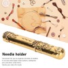 Vintage Needle Case Engraved Stereoscopic Pattern Stylish Sewing Needles Storage