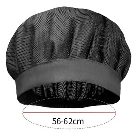 SWYSGS Chef's Hats - 3 Pieces Chef's Hat for Kitchen Cooking, Chef Hat Adjustable Catering Service Hair Net Kitchen Reusable Mesh Dining Beanie Chef Hood Women Men (Black)
