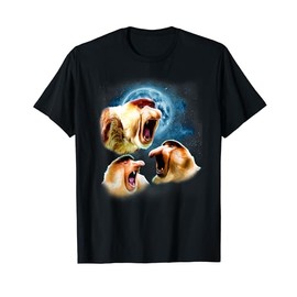 Howling at the Moon Shirt - Funny Proboscis Monkey T-Shirt