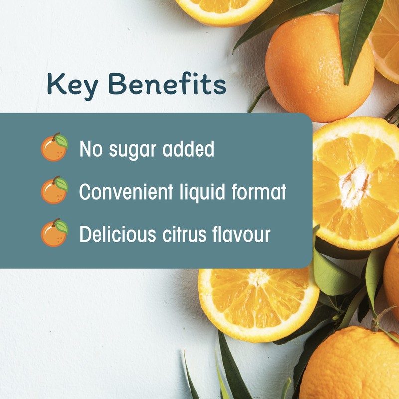 Organika Kids Liquid Zinc with Vitamin C- Sweet Orange Flavour-