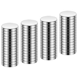 WOLMIK Pack of 60 Mini Magnets Strong, Small Round Magnets Neodymium Magnets, 8 x 1 mm, Small Strong Magnets, Round Strong Whiteboard Magnets for Magnetic Board, Craft, Office, Fridge