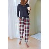 Ekouaer Pajamas Women’s Long Sleeve Sleepwear Christmas Plaid Lounge Sets