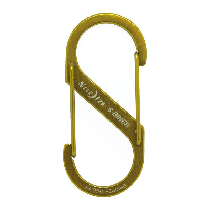 NITEIZE SOP-CMN-SB320 Stainless Steel Carabiner, #3, Brass, Genuine Japanese Product